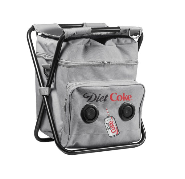 Coca-Cola/Diet Coke Waterproof Bluetooth Speaker Cooler Bag, Folding Chair, and Backpack